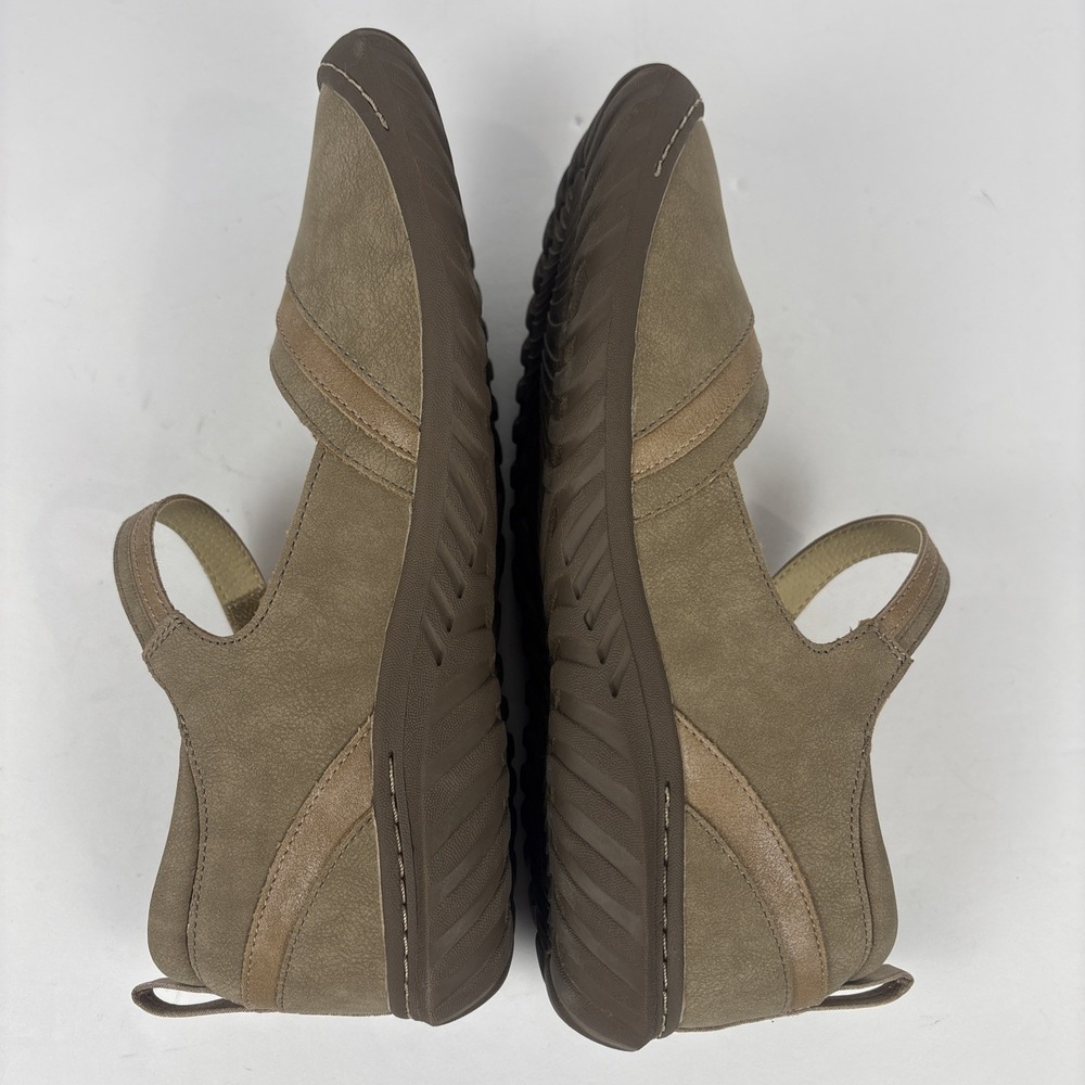 JBU Raven Taupe Casual Step-In Flat Mary Jane Shoes Womens 9.5M. - Picture 10 of 12